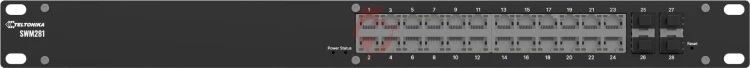Teltonika swm281 switch przemysłowy 24xge 4xsfp (swm281000200)