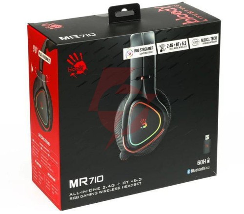 Słuchawki komputerowe a4tech bloody mr710 black (bt5.0+2,4g+wired)