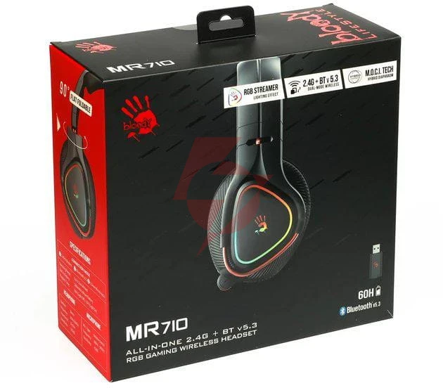 Słuchawki komputerowe a4tech bloody mr710 black (bt5.0+2,4g+wired)