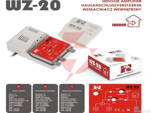 Wzmacniacz dvb-t/t2 wz-20 red eagle