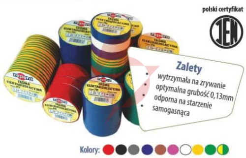 Taśma izolacyjna repero 711e żółta 19mmx20m