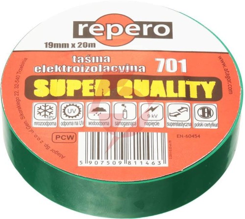 Taśma izolacyjna repero 701 zielona 19mmx20m