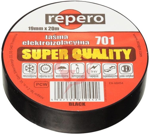 Taśma izolacyjna repero 701 szara 19mmx20m