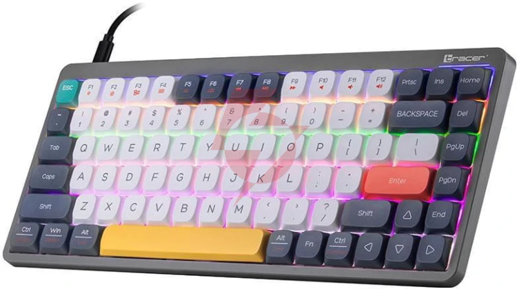 Klawiatura mechaniczna tracer fina 84 grey (outemu red switch)