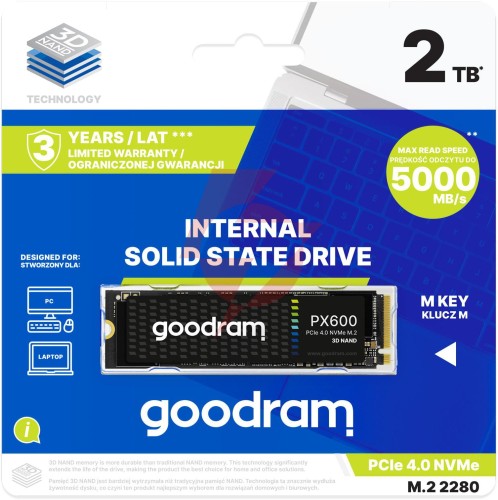 Goodram dysk ssd px600 2tb m.2 pcie 4x4 nvme 2280