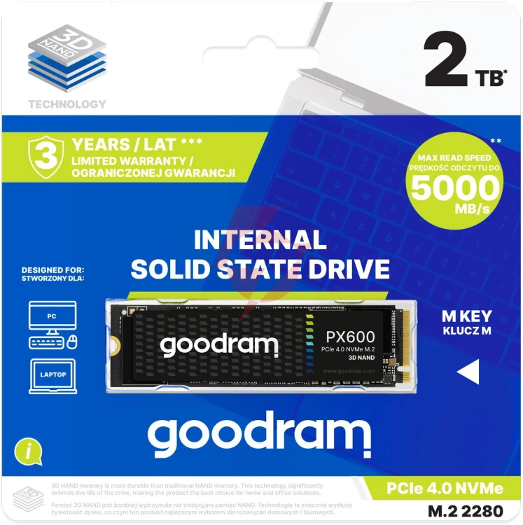 Goodram dysk ssd px600 2tb m.2 pcie 4x4 nvme 2280