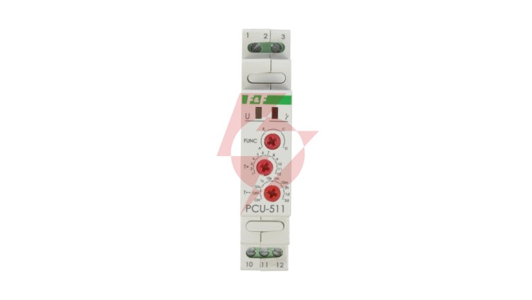 Przekaźnik czasowy 1P 8A 0,1sek-576h 230V AC wielofunkcyjny PCU-511