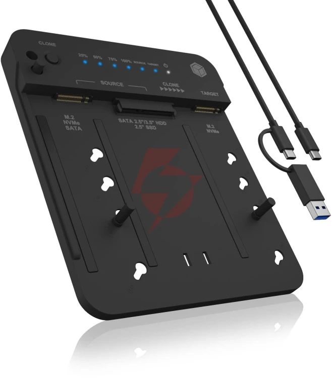 Stacja klonująca i dokująca icybox  ib-2913mcl-c31 dla m.2 nvme ssd i hdd