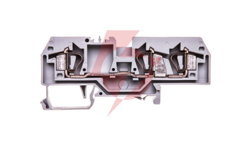 Złączka szynowa 3-przewodowa 6mm2 szara 282-681