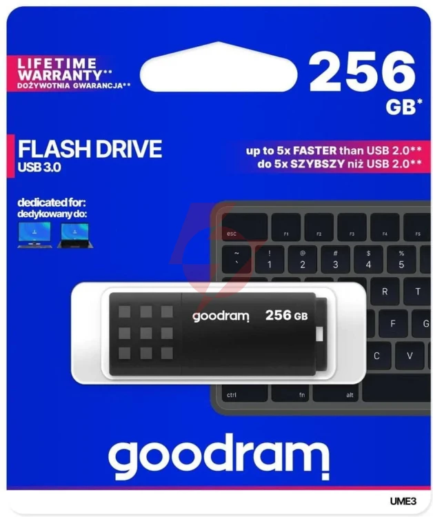Pendrive goodram ume3 256gb usb 3.0 czarny