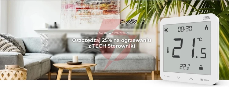Tech sterowniki zestaw sterowania strefowego ogrzewaniem podłogowym przewodowy