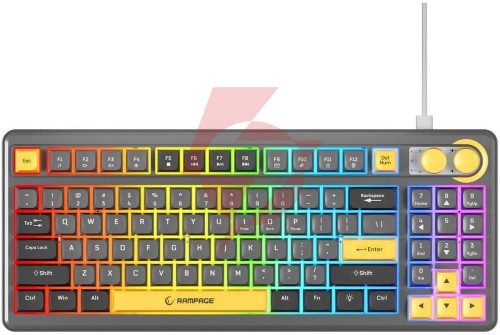 Klawiatura przewodowa rampage cyclone knob rgb 90%