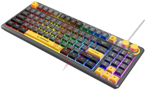 Klawiatura przewodowa rampage cyclone knob rgb 90%