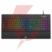 Klawiatura przewodowa rampage simula rgb makro czarna z podstawką