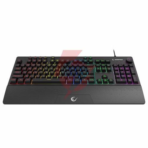 Klawiatura przewodowa rampage simula rgb makro czarna z podstawką