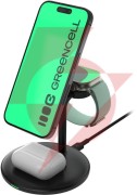 Ładowarka indukcyjna greencell magscape 3w1 15w magsafe iphone airpods apple watch