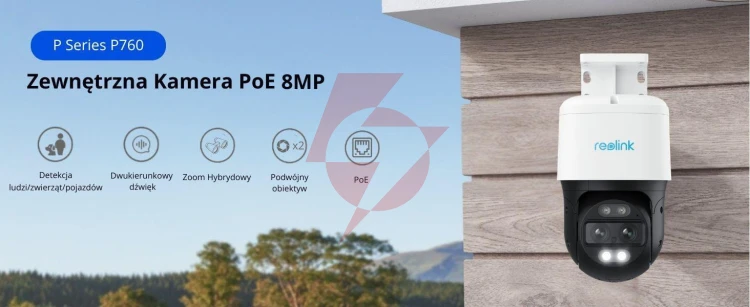 Kamera ip reolink trackmix series p760 poe obrotowa 8mp
