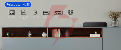 Rejestrator ip reolink nvs8 8-kanałowy poe
