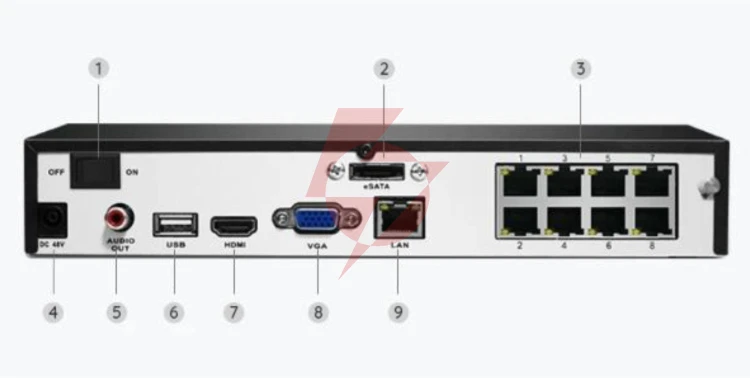 Rejestrator ip reolink nvs8 8-kanałowy poe