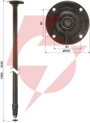 Teleskopowy uchwyt sufitowy kamery br-150x300-b