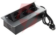 Listwa zasilająca meblowa 3 gniazda fps-3s/cable