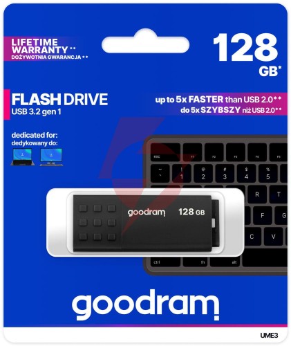 Pendrive goodram ume3 128gb usb 3.0 czarny