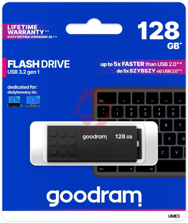 Pendrive goodram ume3 128gb usb 3.0 czarny