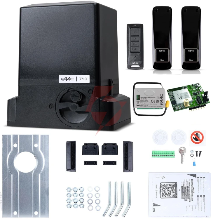 Zestaw delta 2 smart gsm - faac 740 (wi-fi+lte+ble) do 500kg bram przesuwnych