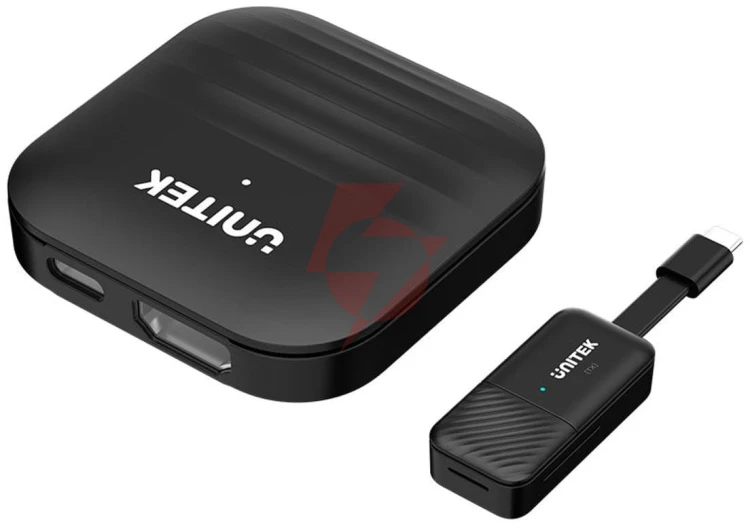 Unitek bezprzewodowy nadajnik i odbiornik hdmi zasięg do 50m, czarny