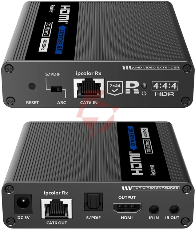Odbiornik konwertera hdmi na lan "kaskada" 4k spacetronik ip sph-676c rx