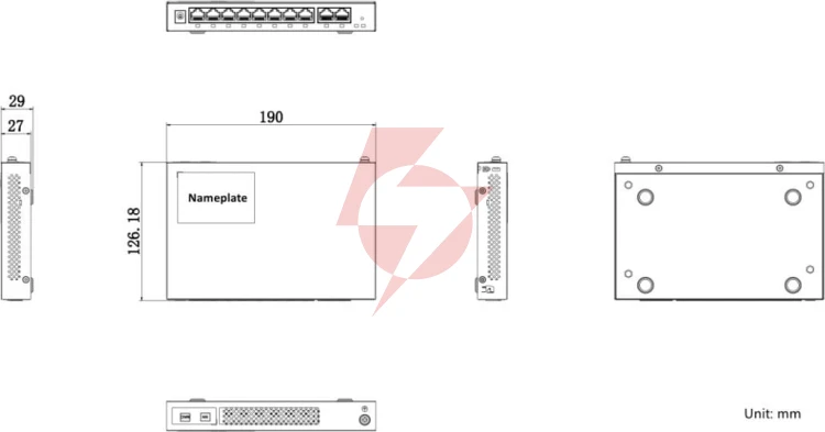 Router poe ac hikvision ds-3wg105gp-si(o-std)