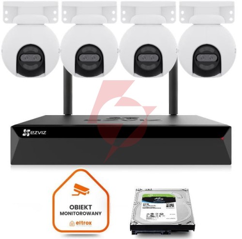 Zestaw do monitoringu wi-fi ezviz 4x h80x dual 4k 8mp+2mp 4mm