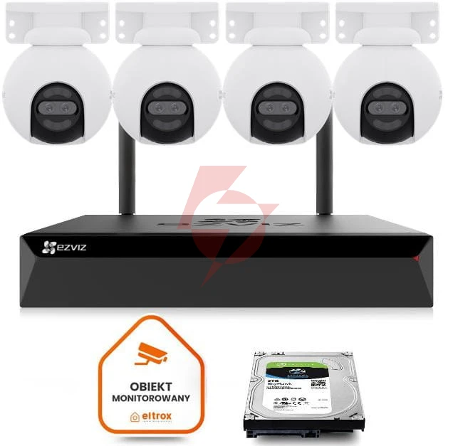 Zestaw do monitoringu wi-fi ezviz 4x h80x dual 4k 8mp+2mp 4mm