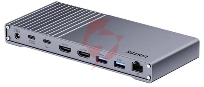 Unitek potrójna stacja dokująca usb4 40gb/s,zasilacz 120w