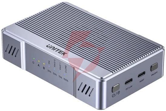 Unitek obudowa 2x m.2 20 gb/s  raid0, raid1 + klonowanie