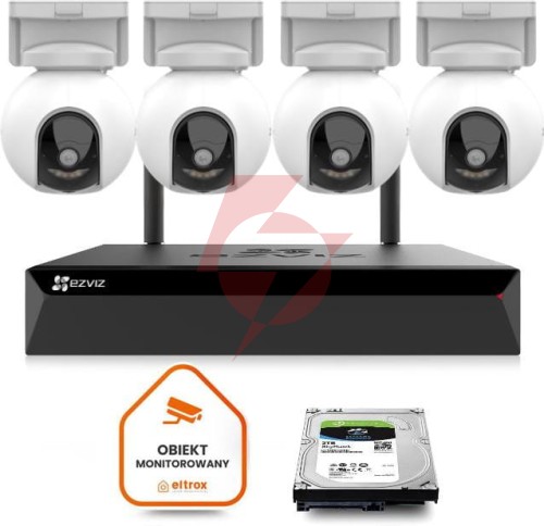 Zestaw do monitoringu wi-fi ezviz 4x hb8 2k+ (4mp) typ-c