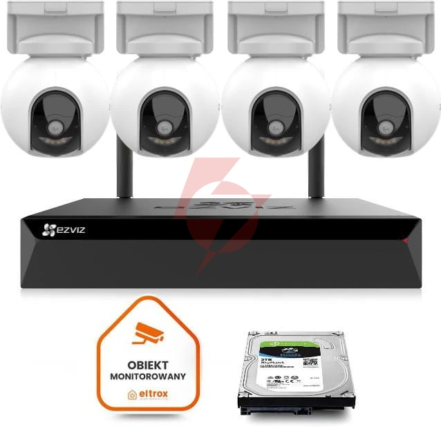 Zestaw do monitoringu wi-fi ezviz 4x hb8 2k+ (4mp) typ-c