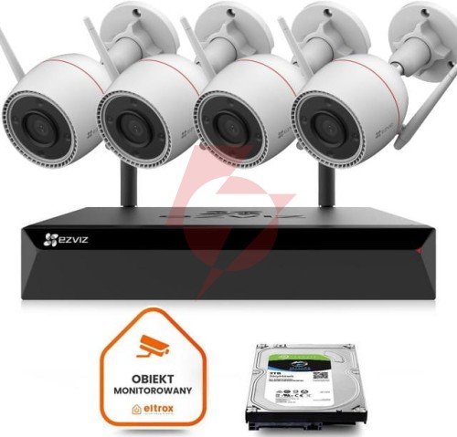 Zestaw do monitoringu wi-fi ezviz 4x h3c 2k+ 4mp