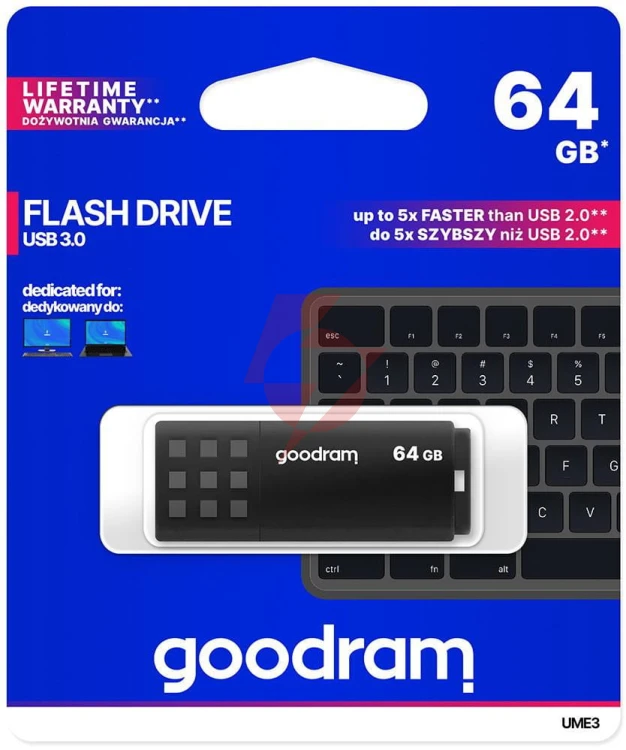 Pendrive goodram ume3 64gb usb 3.0 czarny