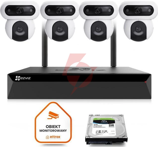 Zestaw do monitoringu wi-fi ezviz 4x h90 4mp+4mp
