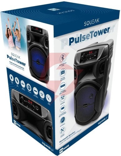 Głośnik mobilny squeak sq1006 30w radio fm czarny