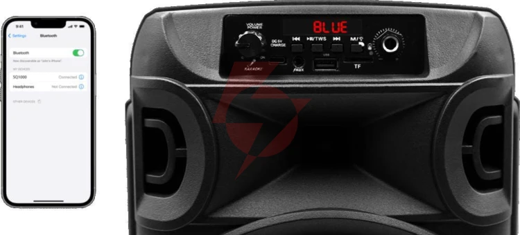 Głośnik mobilny squeak sq1006 30w radio fm czarny