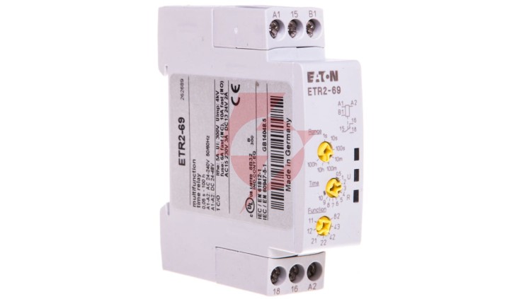 Przekaźnik czasowy 1P 3A 0,05sek-100h 24–240V AC, 24–48V DC wielofunkcyjny ETR2-69 262689