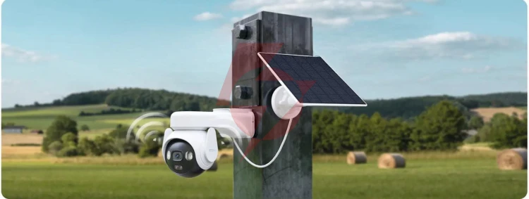 Kamera ip imou aov pt kit 2.4ghz wi-fi i 4g 5mpx z panelem solarnym z kartą pamięci 64gb