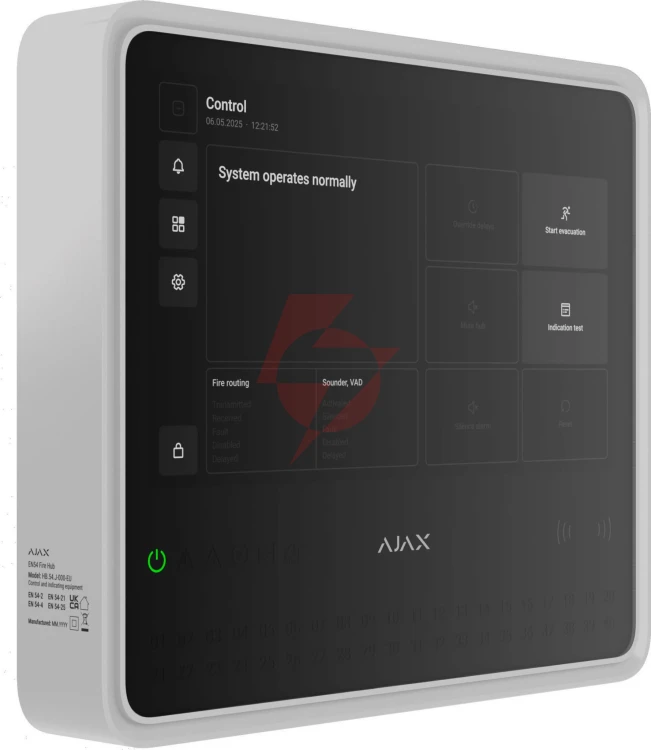 Ajax en54 fire hub jeweller - white