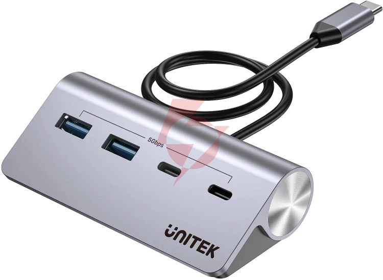 Unitek hub alumininiowy usb-a/usb-c z 4 portami 5gbps