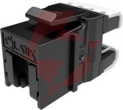 Moduł keystone szybkozaciskowy narzędziowy solarix cat.6 utp rj45 czarny