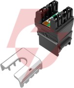 Moduł keystone szybkozaciskowy narzędziowy solarix cat.6 utp rj45 czarny