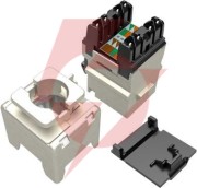Moduł keystone szybkozaciskowy narzędziowy solarix cat.6 stp ftp rj45 srebrny