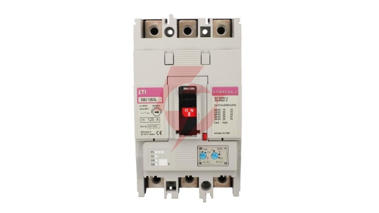 Wyłącznik kompaktowy 3P 125A 25kA /wyzwalacz termo-magnetyczny/ EB2 125/3L 004671026